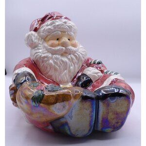 Santa Candy Dish Dolgencorp Inc China Iridescent finish DE192